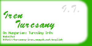 iren turcsany business card